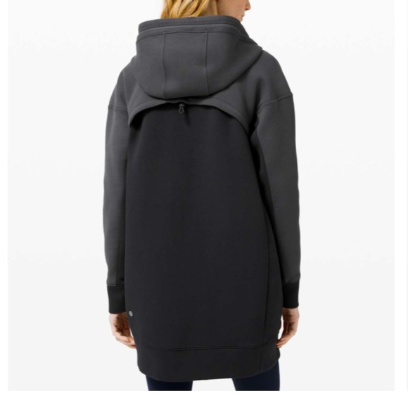Lululemon In Orbit Graphite Grey Black Full Zip Oversized Jacket Size 10 EUC - Picture 4 of 11